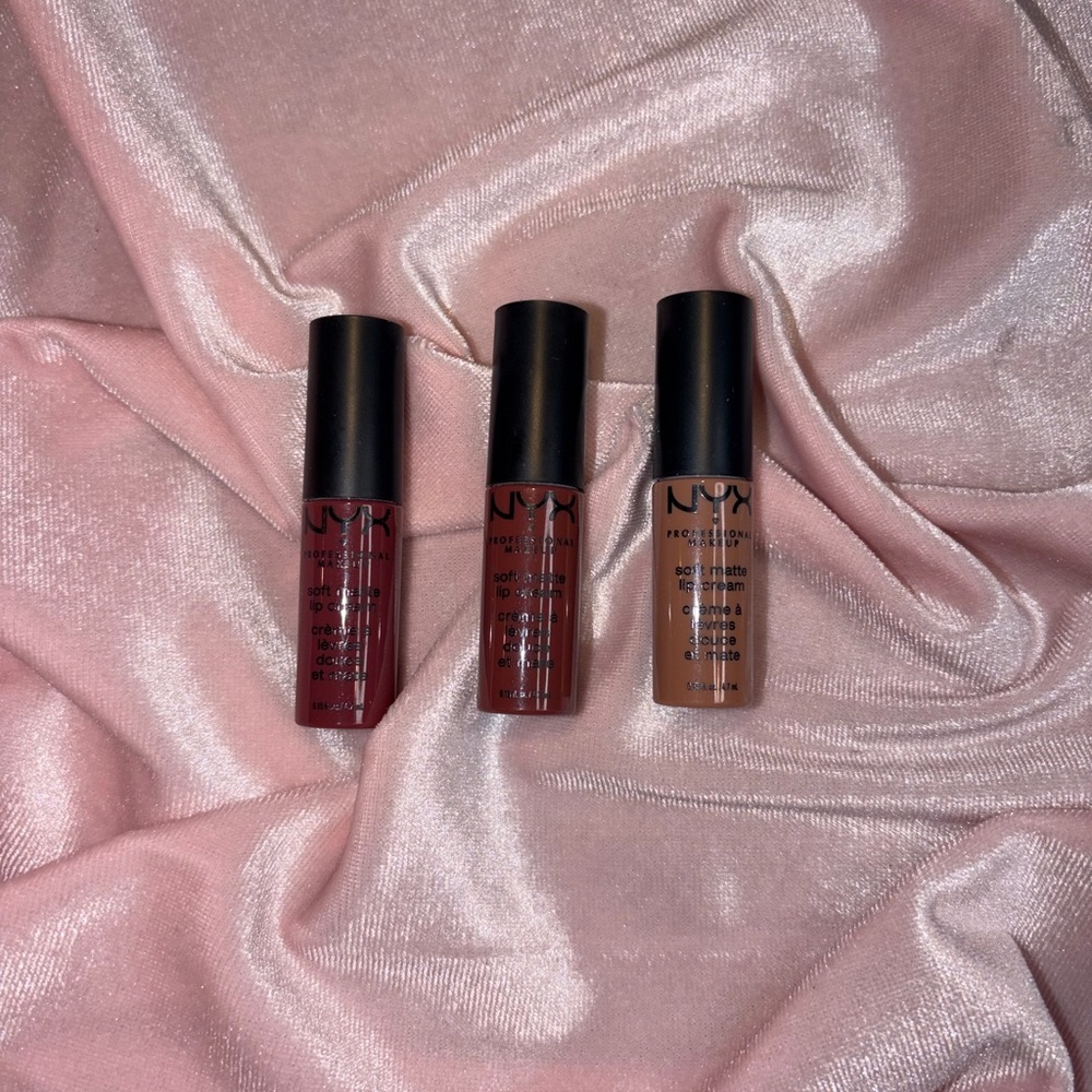 NYX Soft Matte Mini Lip Cream Trio. Budapest, Rome, London